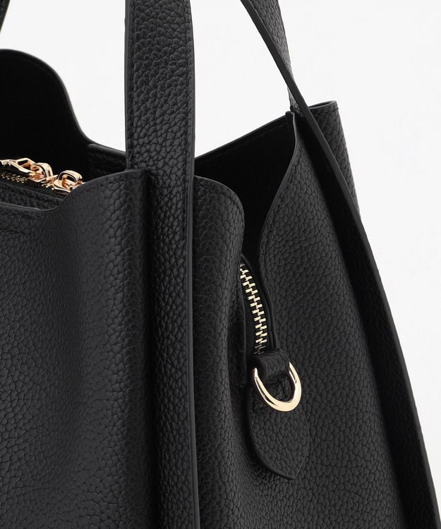 LA BAGAGERIE ソフトシュリンク2WAYハンドバッグ small ブラック