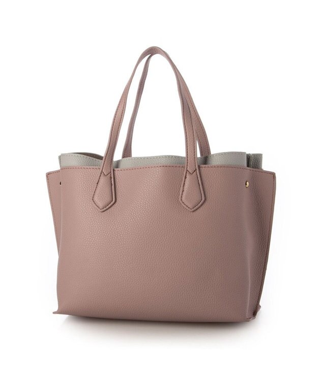 UNBILLION カシュカシュ cachechche / セパレートカラーパーテーショントート ラベンダーグレー