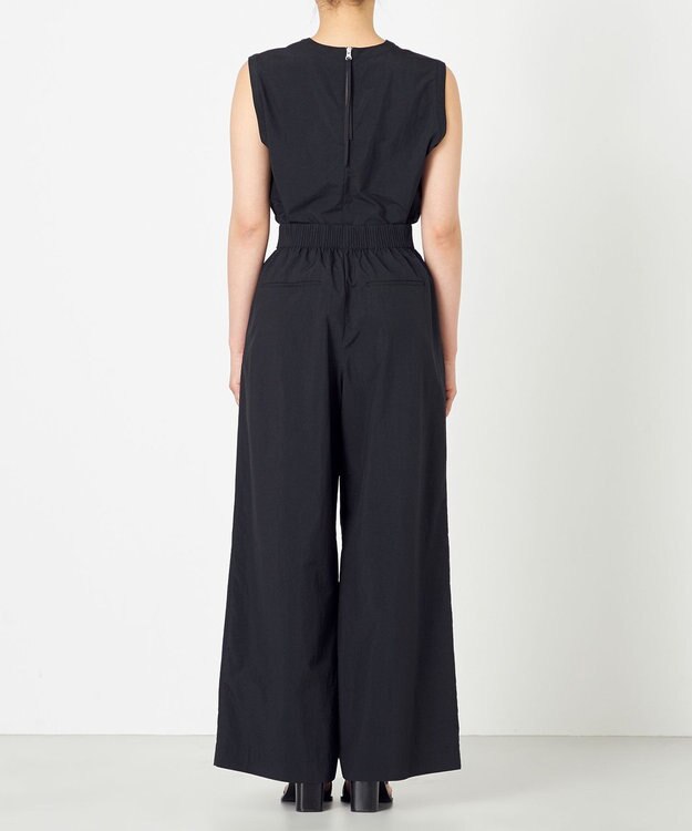 NAVE 【ReNAVE・洗える/撥水加工/接触冷感/UVケア/セットアップ】ナイロンタスラン ワイドパンツ ブラック系