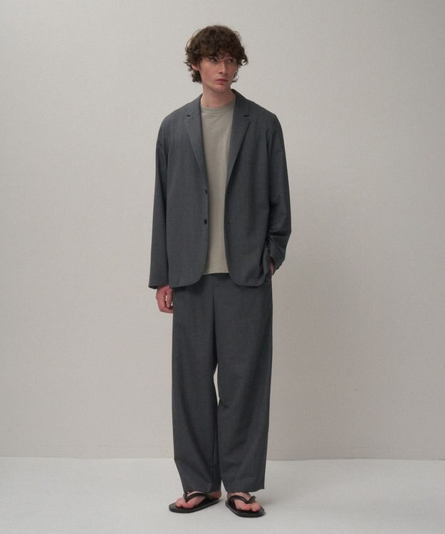 ATON WOOL TROPICAL | ルーズフィットパンツ - UNISEX TOP GRAY