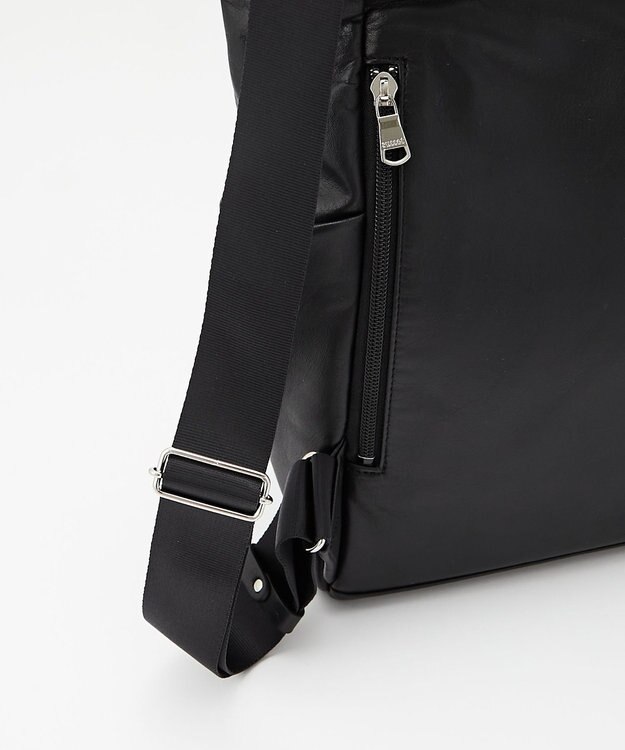 russet ＜約10リットル/690g＞2ハンドルレザーリュックサック(SF-259) Black