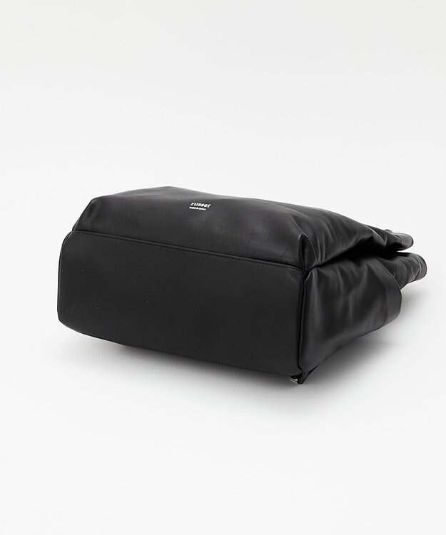 russet ＜約10リットル/690g＞2ハンドルレザーリュックサック(SF-259) Black