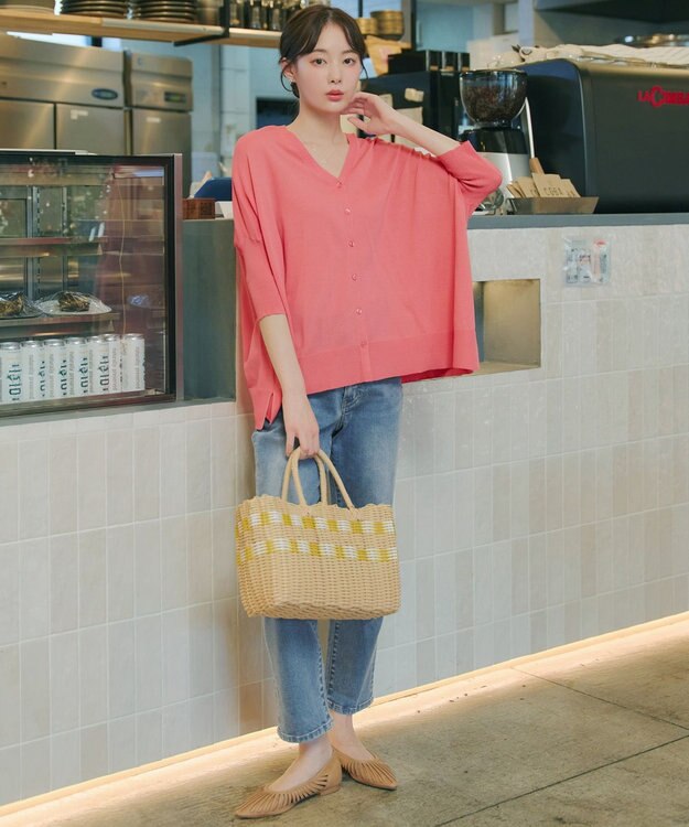 Tiaclasse 【おのののかさん着用】パターンマルシェバッグ ベージュ