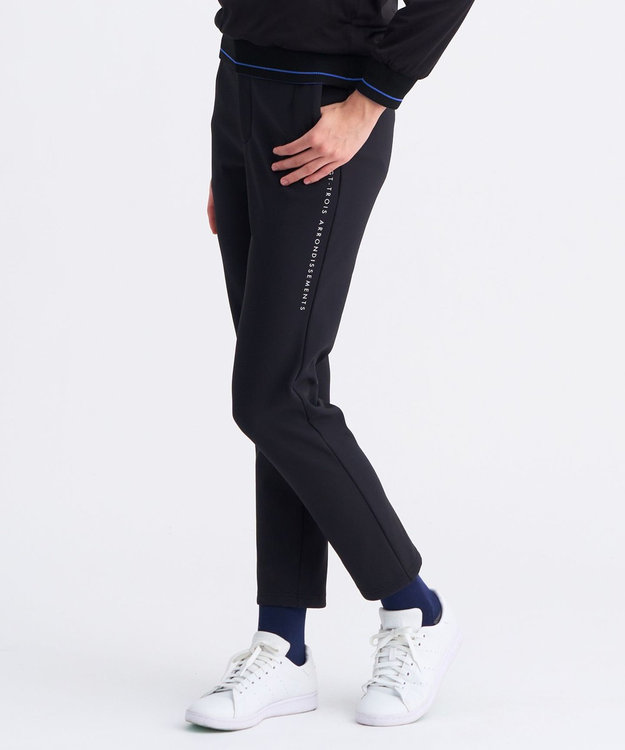 23区GOLF 【WOMEN】トリコットボンディングテーパードパンツ ブラック系
