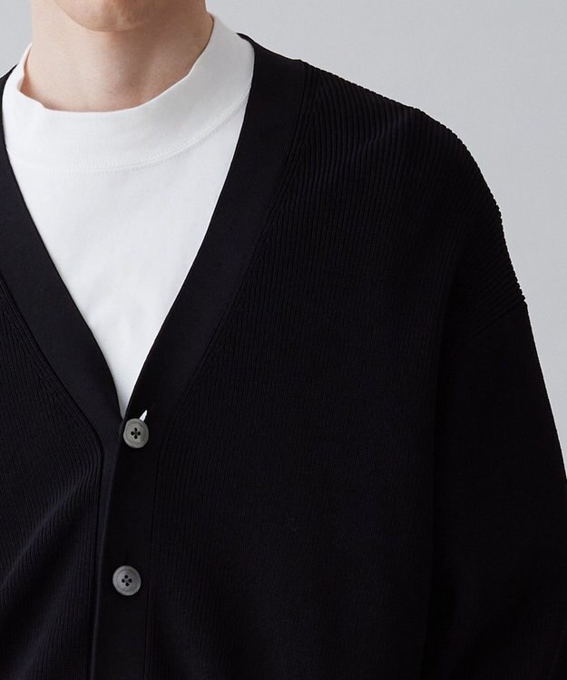 UNFILO MENS イージーケア ニットカーディガン [23年春夏商品] ブラック