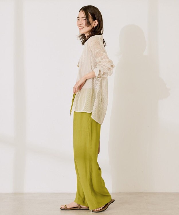 AMERICAN HOLIC メッシュ長袖シャツ【WEB限定カラー有り】 Ivory