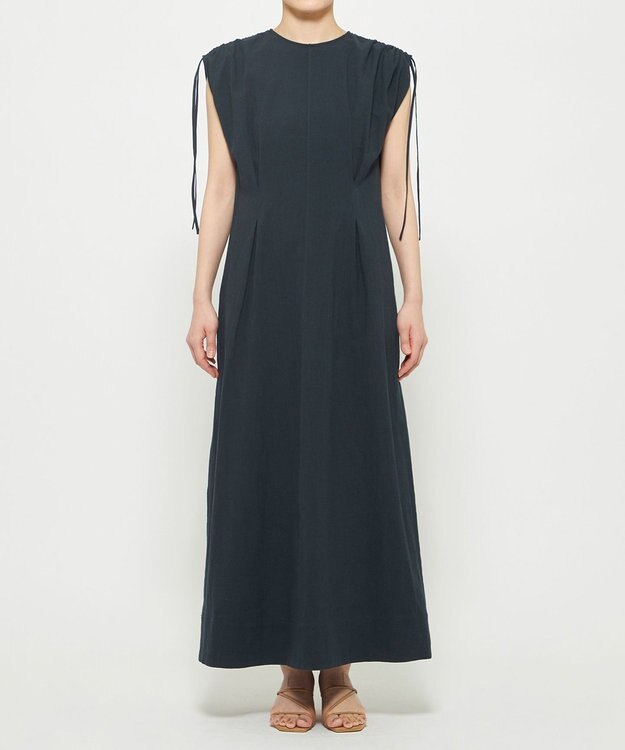 uncrave コットンリネンボイル フレアワンピース ブラック