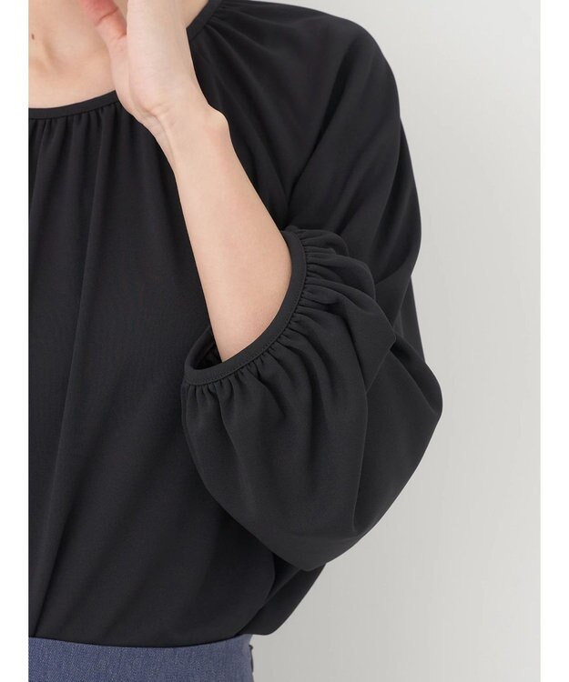 earth music&ecology パフスリーブカットソー Black