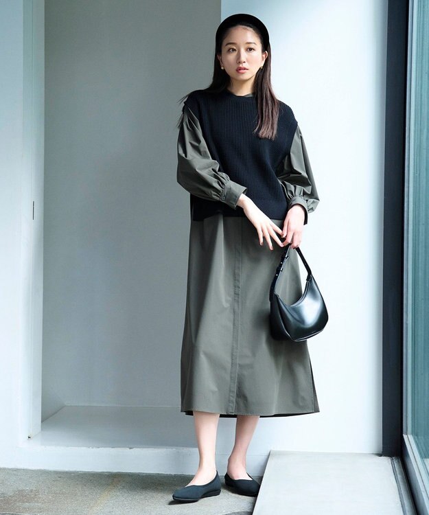 UNFILO 【撥水/軽量/ストレッチ】MOVE TEX ワンピース カーキ