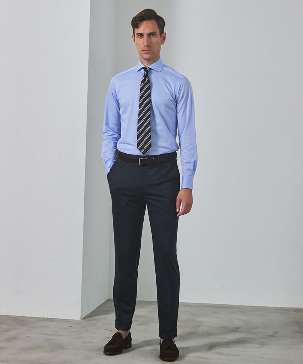 GOTAIRIKU  GOTAIRIKU別注【日本製】シルク ネクタイ_レジメンタル柄 ネイビー×ブラウン