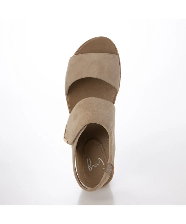 ing <ing>ワンポイントウエッジソールサンダル ベージュ