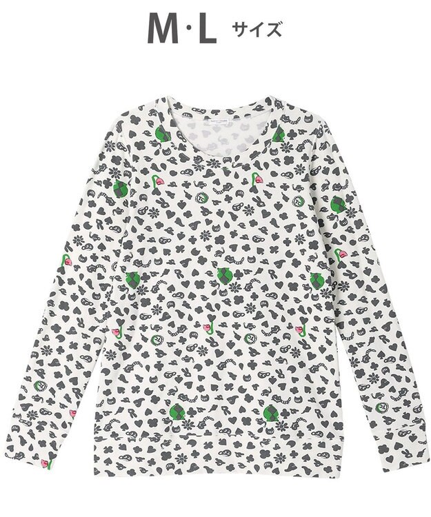 tsumori chisato SLEEP ツモリチサト トップス 吸湿発熱性(本体) 長袖 ルームウェア レディース UTW427 /ワコール アイボリー