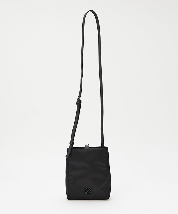 russet ＜長財布がちょうど入る＞ナイロンミニショルダーバッグ(Z-215) Black