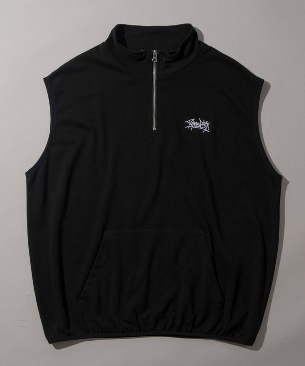 WEGO 【ユニセックス着用ITEM】ノースリハーフジッププルオーバー ブラック