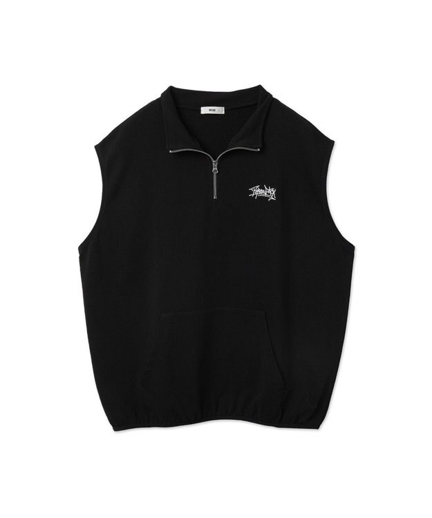 WEGO 【ユニセックス着用ITEM】ノースリハーフジッププルオーバー ブラック