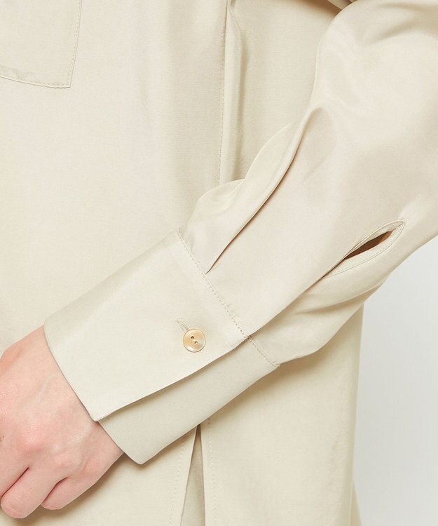 uncrave フィブリルシャンブレー ミドルシャツ ライトベージュ