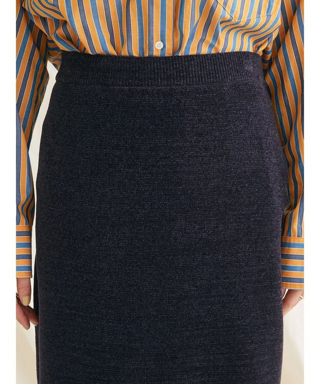 CRAFT STANDARD BOUTIQUE シェニールヤーンニットスカート Navy