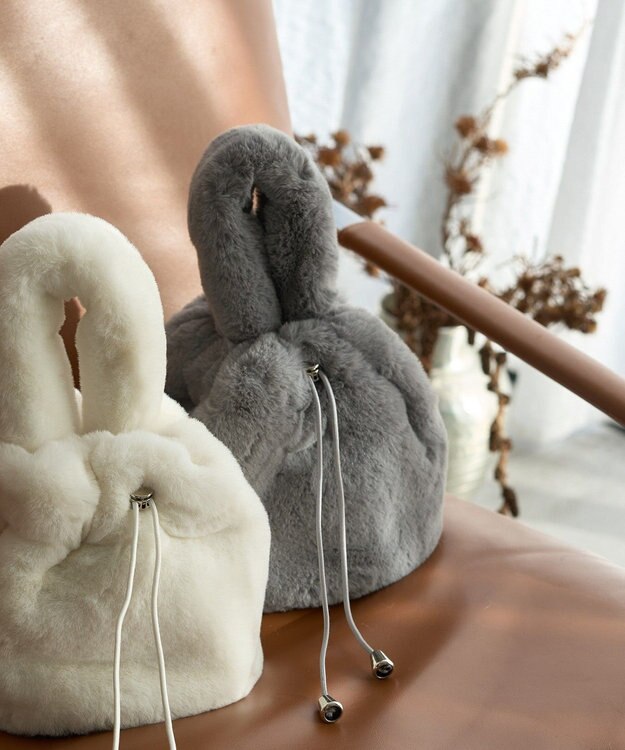 earth music&ecology アーチハンドルファーバッグ Gray