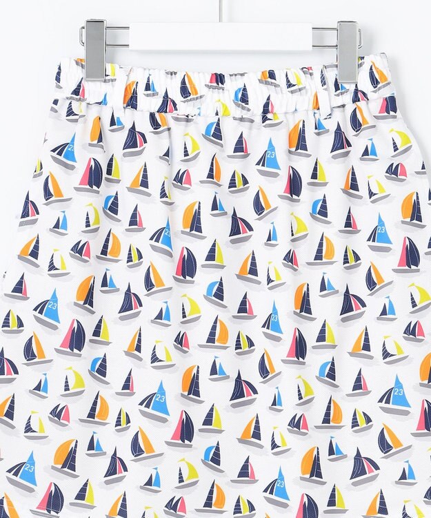 23区GOLF 【WOMEN】【吸水速乾・UVケア】マルチヨットプリント スカート ホワイト系5