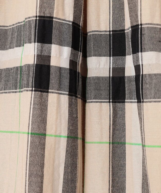 自由区 L 【カタログ掲載・洗える】シアーブライトチェック スカート ベージュ