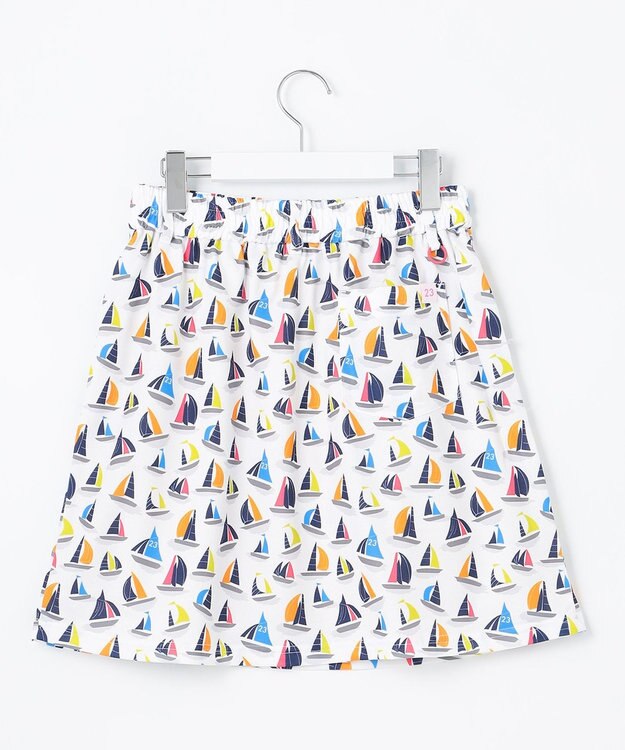 23区GOLF 【WOMEN】【吸水速乾・UVケア】マルチヨットプリント スカート ホワイト系5