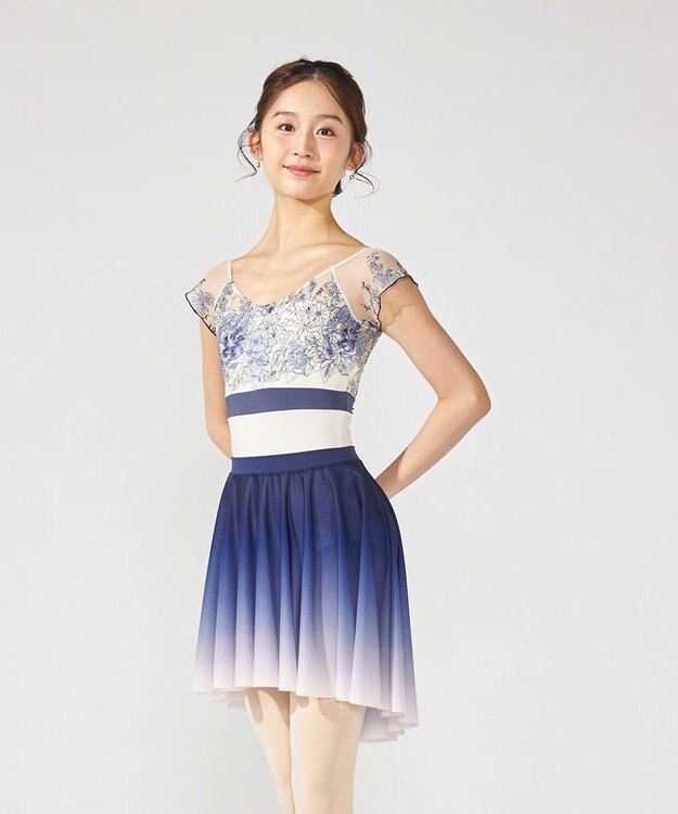 Chacott フレンチスリーブレオタード ブルー