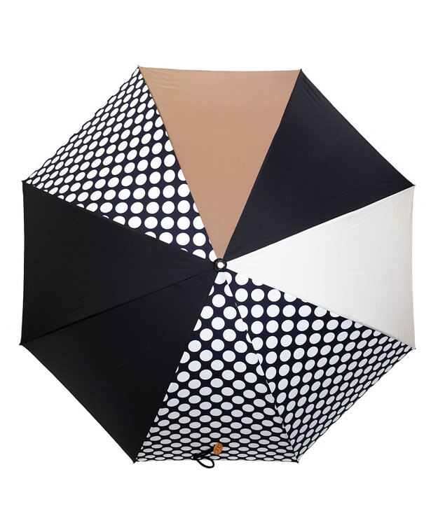 +RING レディース向け プラスリング 長傘 60cm BLK/BGE T1346 黒