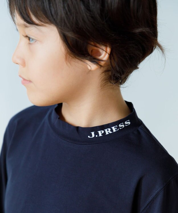 J.PRESS KIDS 【140-170cm】スパンフライス ハイネックカットソー ネイビー系