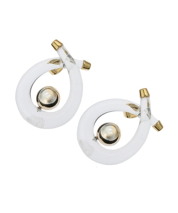 Green Parks ・ＨＡＬＦ　ＴＩＭＥ　クリアサークルピアス Clear