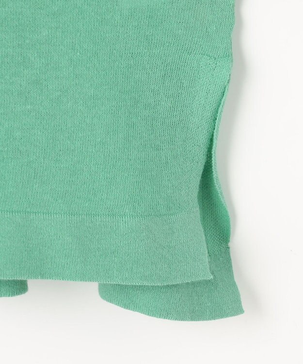 ANY L シアーシャーリングスリーブニット グリーン