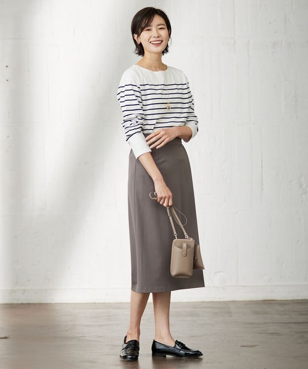 J.PRESS LADIES ダブルドロップ ネックレス ゴールド系