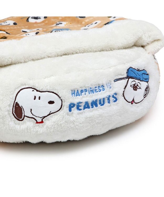 PET PARADISE スヌーピー 丸型寝袋 遠赤外線 《ブラザー柄》 50cm ブラザー柄