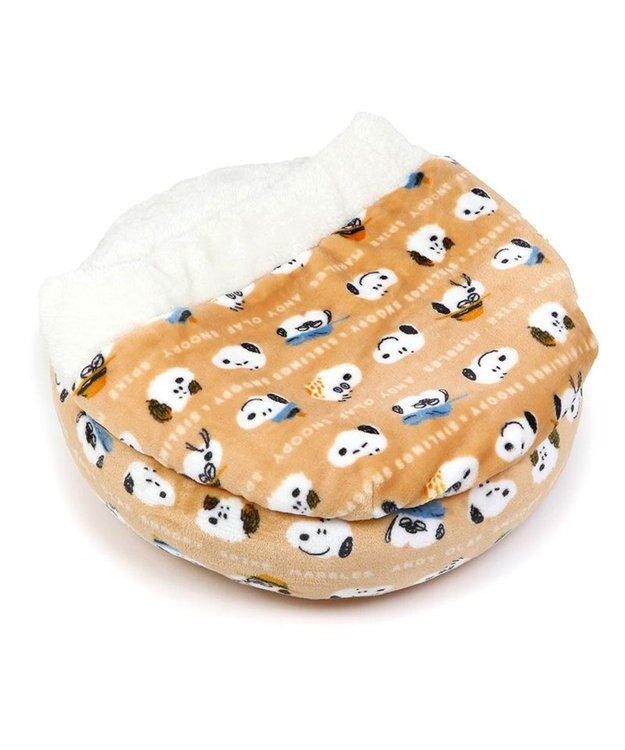 PET PARADISE スヌーピー 丸型寝袋 遠赤外線 《ブラザー柄》 50cm ブラザー柄