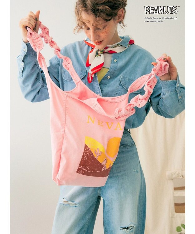 AMERICAN HOLIC ピグメントフリルＢＡＧ／ＰＥＡＮＵＴＳ Pink