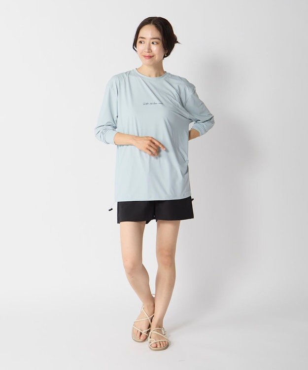 OP／FILA 【Ocean Pacific】ラッシュロゴTシャツ ライトブルー
