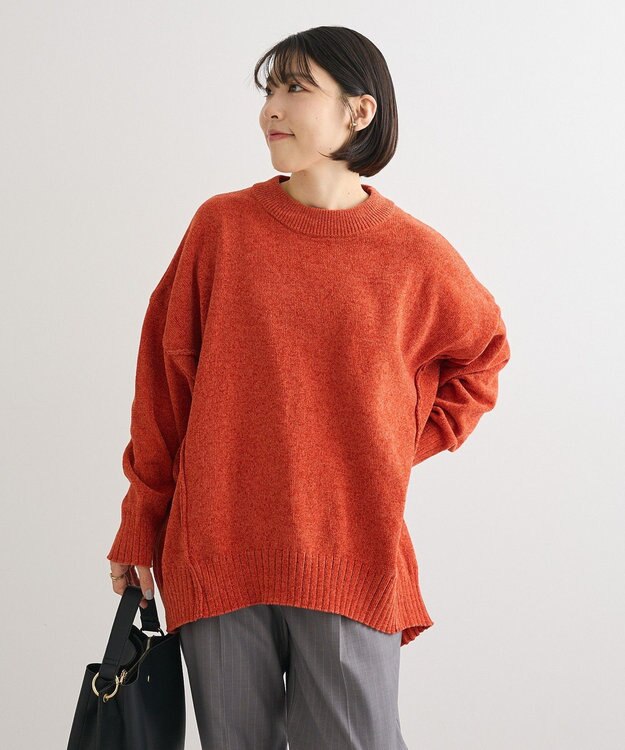 Green Parks リラックスモールニットチュニック Orange