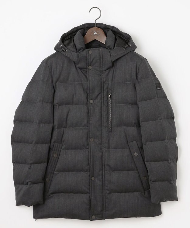 JOSEPH ABBOUD 【フード取り外し可】ライトメリノダウン ブルゾン グレー系