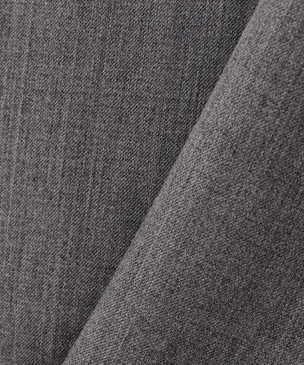 自由区 S 【洗える】ウールミックスストレッチツイル ワンピース ライトグレー系