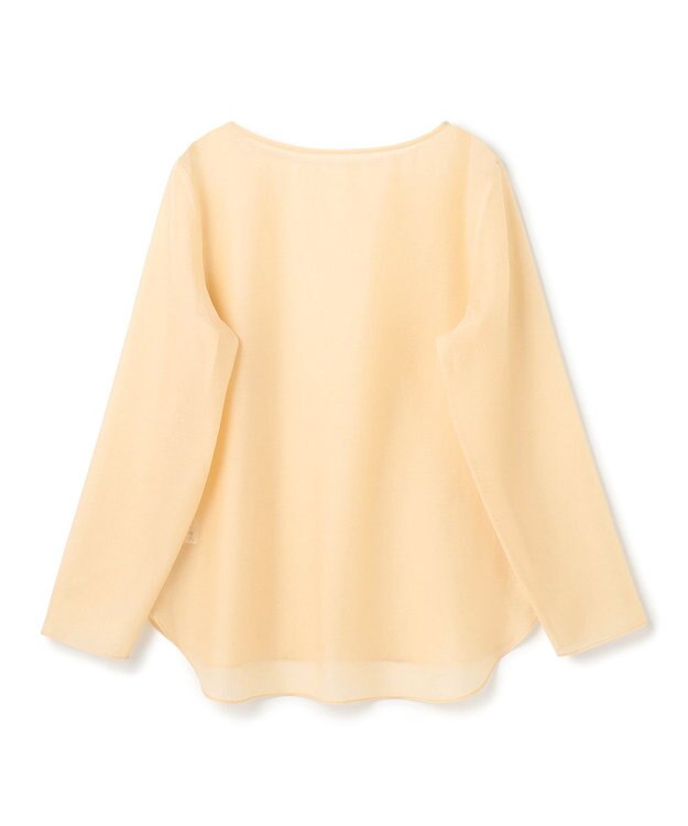 UNFILO シアー ラウンドテールブラウス ライトイエロー