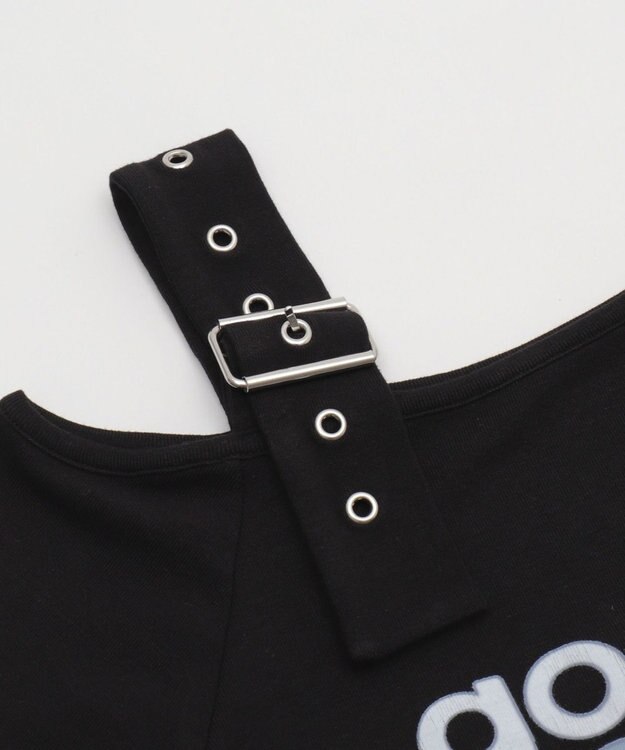 WEGO ベルトワンショルグラフィックちびT ブラック