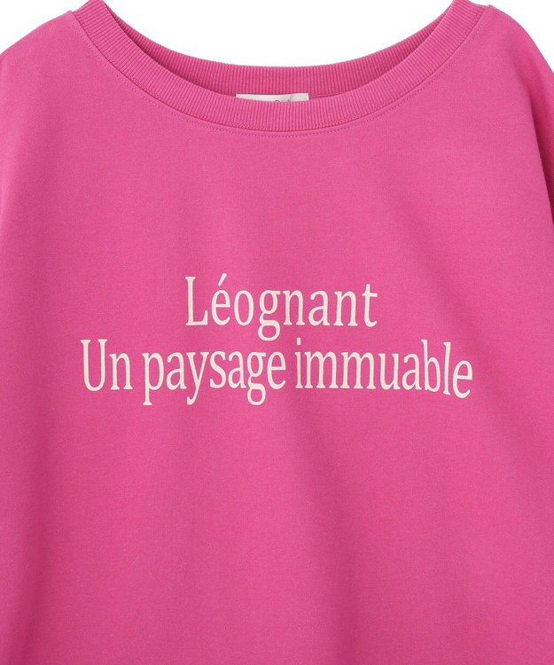 Green Parks 七分袖ロゴ裏毛プルオーバー Pink