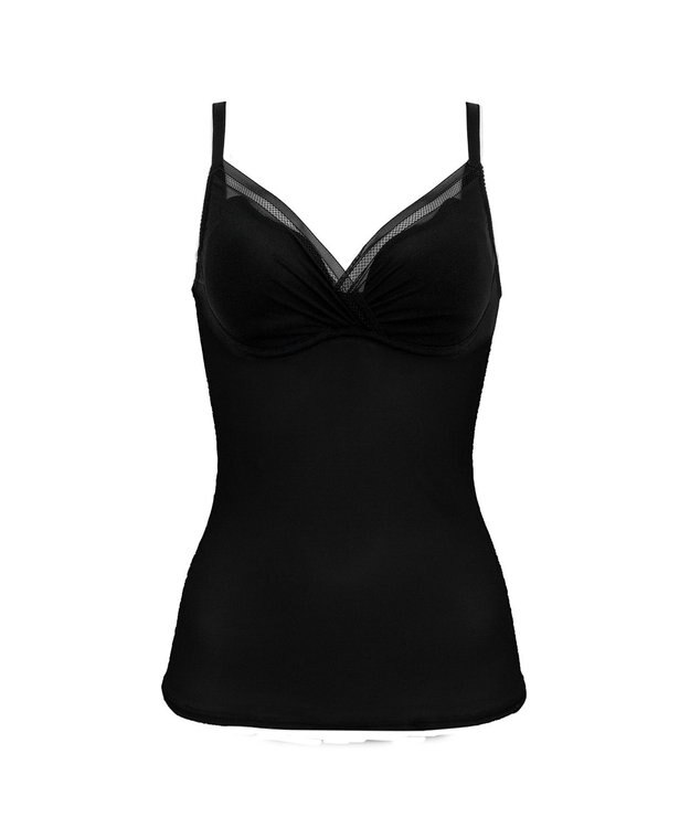 BRADELIS New York 【BRADELIS Me / ノンワイヤー】 LiftMeUpブラキャミ 補整下着 補正 ブラトップ カップ付き ブラック