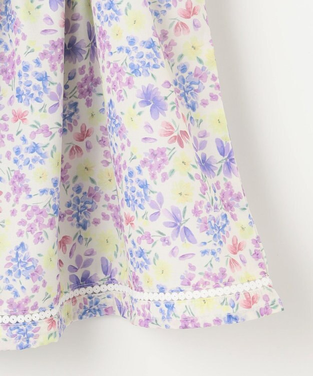 ANY KIDS 花柄 ブラウス オフホワイト系花柄