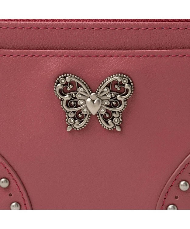 ANNA SUI ナーシャ ファスナー付パスケース ピンク