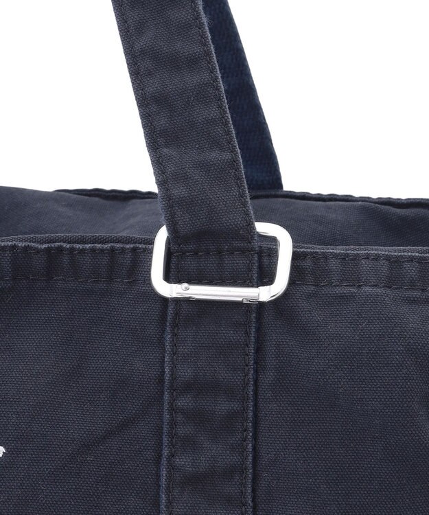 J.PRESS MEN コットンキャンバス オーバルトートバッグ ネイビー系