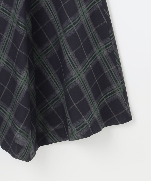 J.PRESS LADIES L 【WEB限定カラーあり・洗える】SOFT SHEER チェック フレア スカート 【WEB限定】ネイビーチェック系