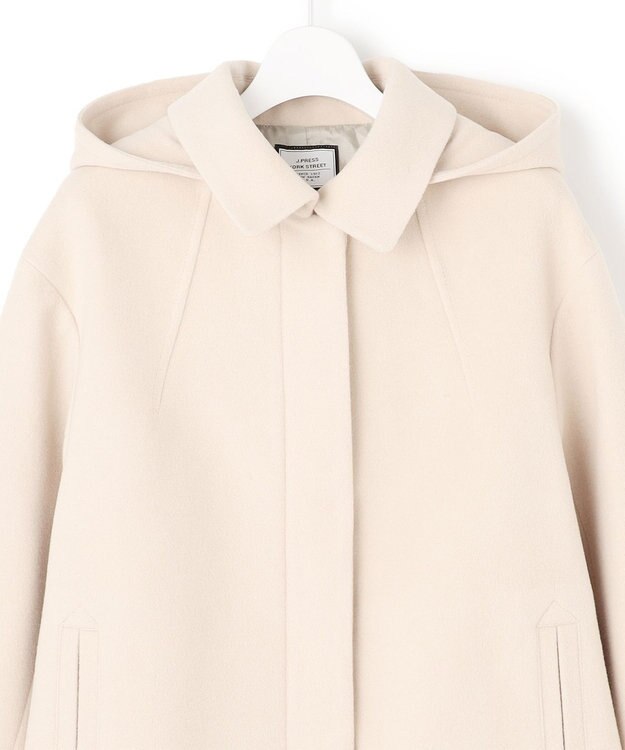 J.PRESS YORK STREET 【WOMEN】2WAY ウールアンゴラ ビーバーショートコート ベージュ系