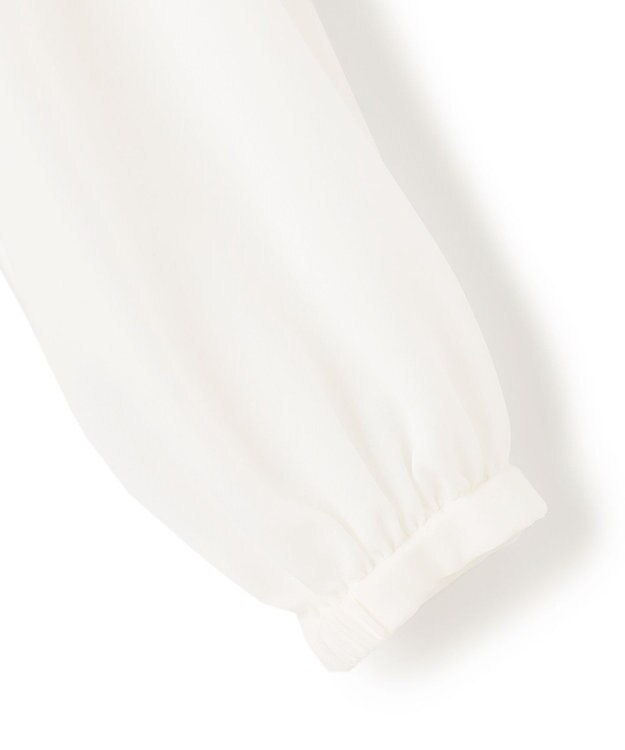 23区 L リボンディテール ギャザー ブラウス アイボリー