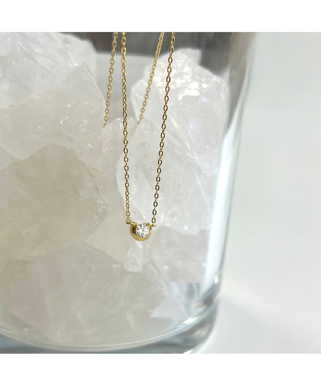 blancotokyo 【金属アレルギー対応】ジルコニアネックレス FORTUNA ゴールド