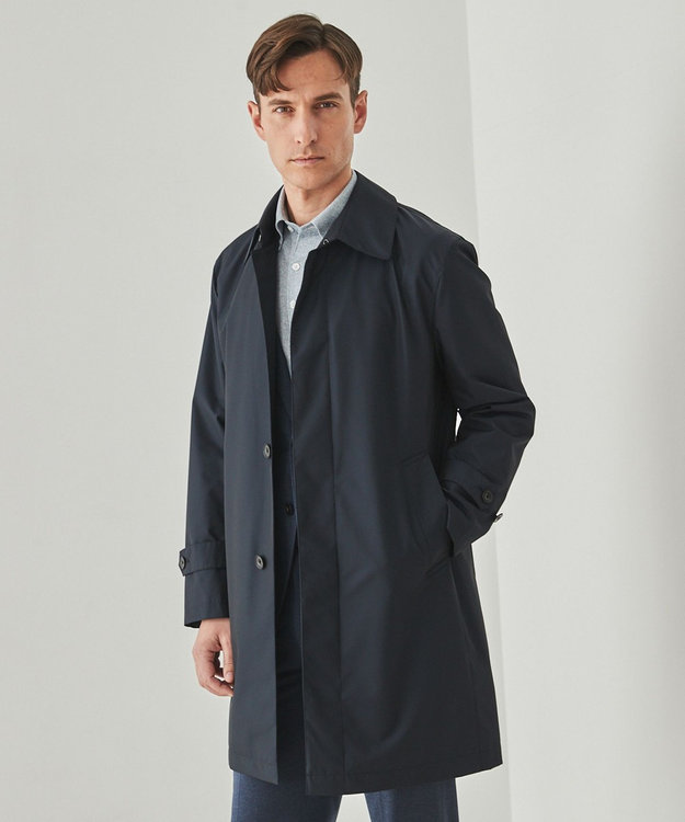 GOTAIRIKU 【防水/軽量/シワになりにくい】ラスタードビーメモリーラミネーションコート_ ステンカラー(24年モデル) ネイビー系8